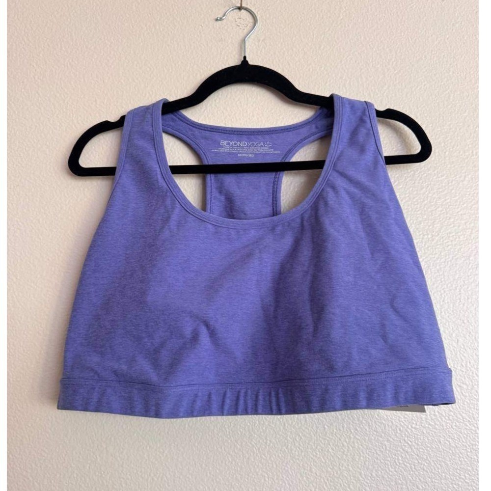 Beyond Yoga Lavender Spacedye Crop Sports Bra 3X Athleisure Gym Yoga Boho